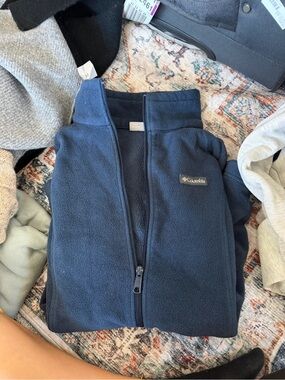 Columbia Navy Blue Full-Zip Fleece Jacket